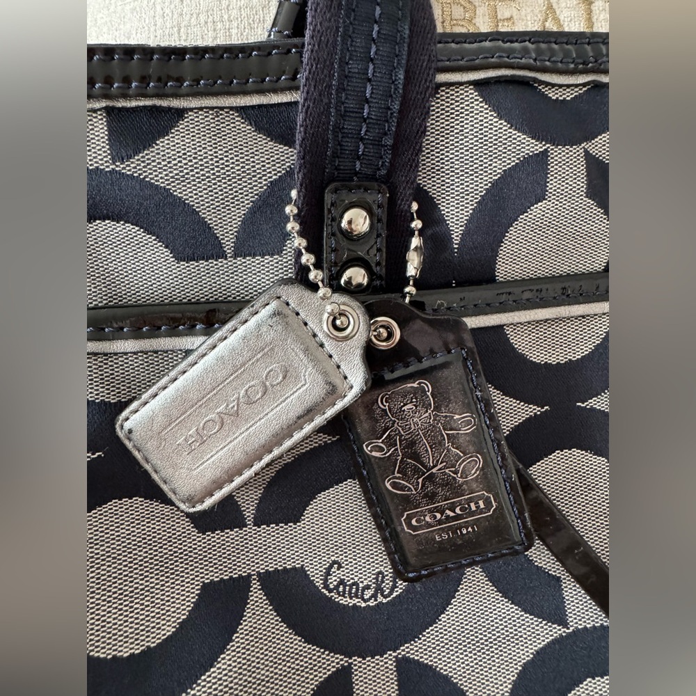 Coach Dark Blue and Gray diapers bag - Picture 2 of 16